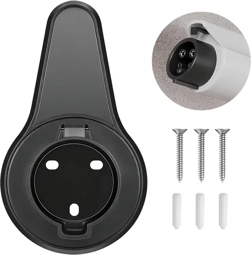 Soporte de cargador de vehículo eléctrico, adecuado para SAE J1772, soporte de montaje en pared para cable de carga de vehículo eléctrico, gancho de