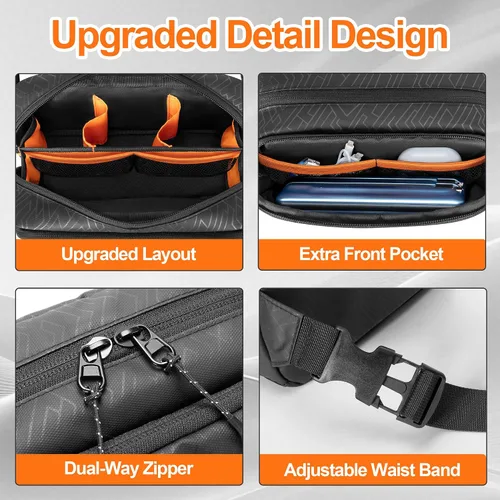 Miniatura 2 de PGmoon Funda de transporte compatible con DJI Osmo Pocket 3 Creator Combo Accesorios, Bolsa protectora de almacenamiento de mano/honda con múltiples