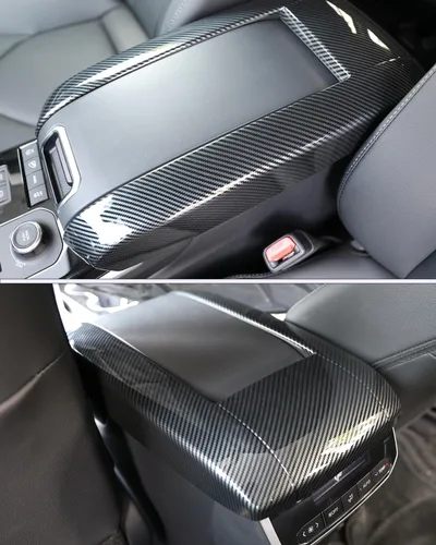 Miniatura 3 de Cubierta para caja de reposabrazos de control central para Toyota Highlander 2020-2025, protector de reposabrazos de fácil limpieza antiarañazos