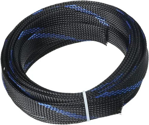 Miniatura 28 de Aicosineg Funda de cable trenzado flexible de PET de 16 pies de ancho de 0.5 pulgadas de ancho, funda de malla de alambre flexible para TV, audio