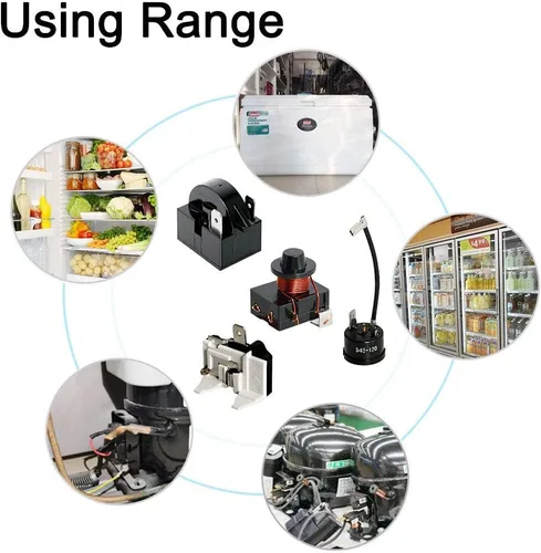 Miniatura 6 de Compresor electromagnético de arranque y relé de arranque para refrigerador de 1/2 HP (375 W) de 220 V para refrigerador de automóvil, congelador