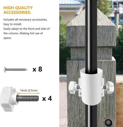 Miniatura 6 de Soporte de acero inoxidable para sombrilla de patio, resistente (se adapta a sombrillas de hasta 2 pulgadas), base de sombrilla de patio, se puede