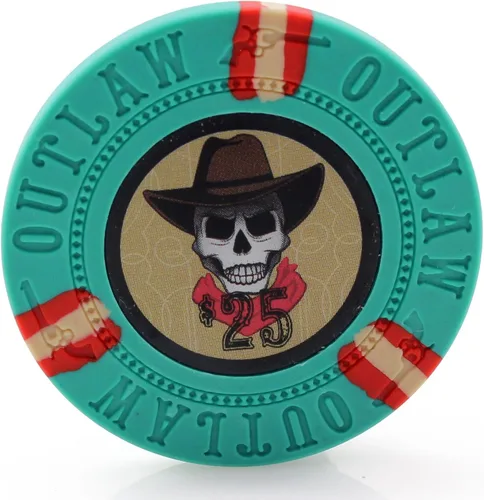 Miniatura 12 de Versa Games Fichas de póquer Outlaw Clay en 0.46 oz - Paquete de 50 (colores a elegir)