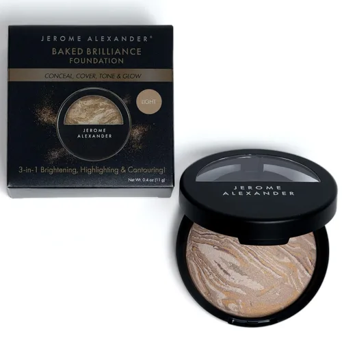 Jerome Alexander Magic Minerals Baked Bronzer - Polvo mate autoajustable para un brillo natural besado por el sol y sensación ligera