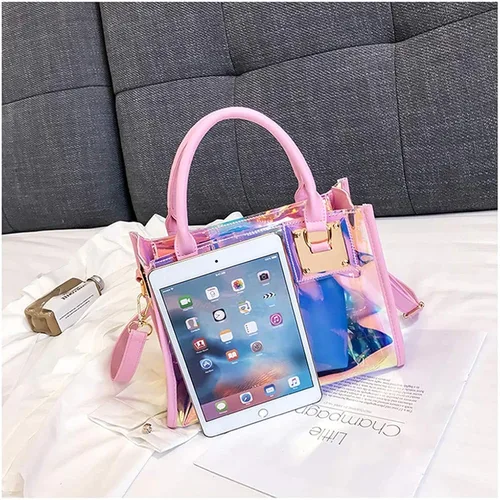 Miniatura 5 de AlwaySky Bolso bandolera transparente para mujer, bolso de mano de moda de diseñador 2 en 1