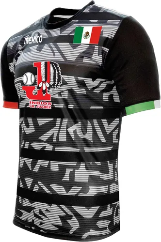 Miniatura 2 de Jersey México Indios Ciudad Juarez 100% poliéster NegroGris_Fabricado en México