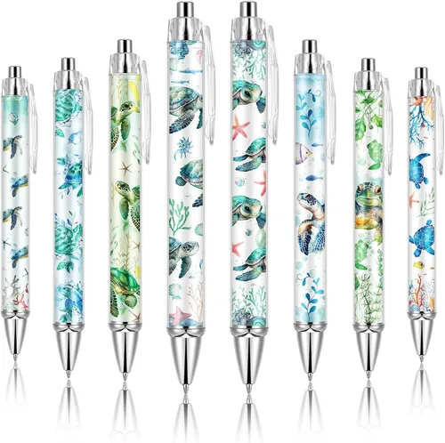 Miniatura 22 de Ireer 8 bolígrafos de bola para mujeres 1.00 mm de tinta negra lindos y elegantes, bolígrafos de punta fina de escritura suave para estudiantes