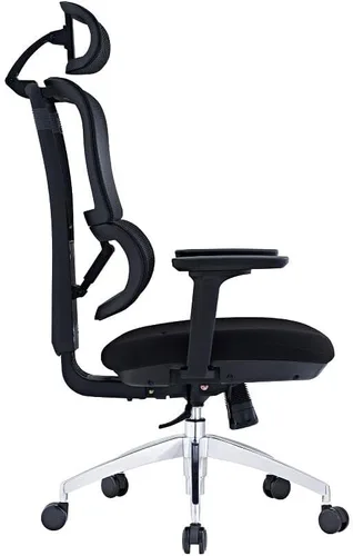 Miniatura 3 de SUNLINE Elevate - Silla de oficina - Sistema de soporte lumbar ergonómico y ajustable con base de aluminio - Reposacabezas de malla curva 4D