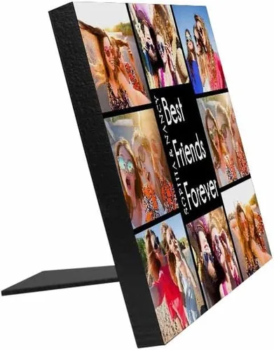 Miniatura 3 de M YESCUSTOM Marco de fotos personalizado con texto de amigos, marco de fotos de amistad para mejores amigos, panel de fotos Fover con pantalla
