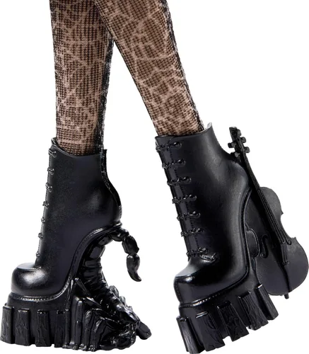 Miniatura 5 de Muñeca de miércoles de Monster High y accesorios, muñeca coleccionable de Wednesday Addams en uniforme de la Academia Nevermore con Thing y mochila