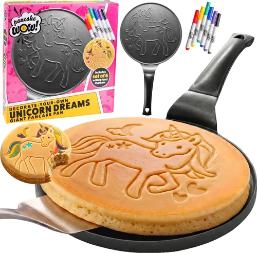 Miniatura 11 de Sartén gigante para panqueques con diseño de dinosaurio, para hacer panqueques gigantes de 10 pulgadas para el desayuno de niños mágicos, decora