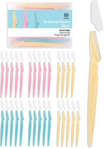 MoHern Herramienta de dermaplaning para cara, 30 piezas de maquinilla de afeitar Dermaplane para la cara, maquinilla de afeitar multiusos para Color