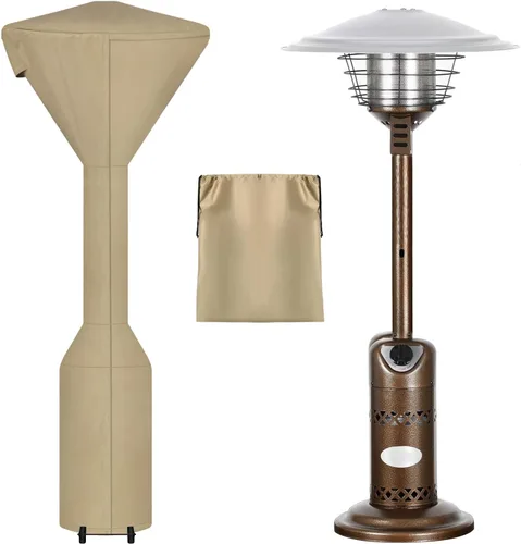 Miniatura 15 de OutdoorLines Fundas impermeables para calentadores de patio al aire libre con cremallera y bolsa de almacenamiento, a prueba de polvo, resistente a