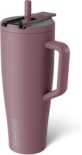 Miniatura 116 de BrüMate Era Flip - Vaso de 30 onzas con tapa con pajilla cubierta 100 % a prueba de fugas, popote higiénico cubierto, botella de agua de acero