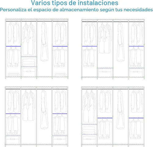 Miniatura 9 de VIPEK V40 Perchero de Ropa Mediano de Servicio Pesado Perchero de Ropa para Colgar Ropa, Percheros de Ropa Multifuncionales para Dormitorio