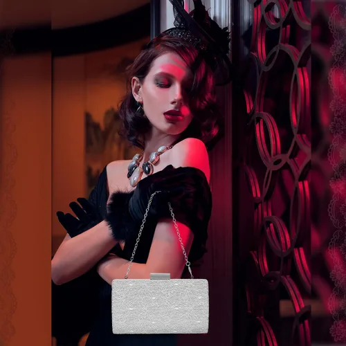 Miniatura 6 de UBORSE Bolso de mano para mujer con diseño de encaje único bolso de noche