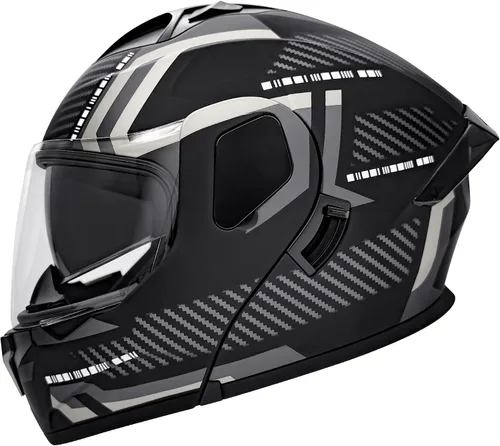 Miniatura 12 de Cascos modulares abatibles de doble visera para motocicleta, de cara completa, para adultos, BMX, de cuatro ruedas, para hombres y mujeres, aprobado