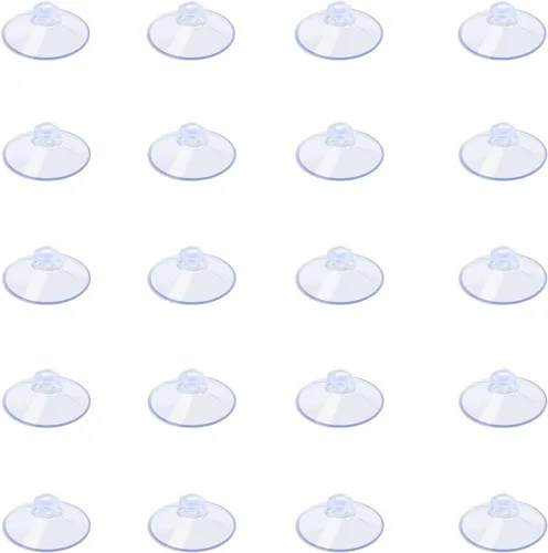 Aquaneat - 20 paquetes de ventosas de succión con almohadillas transparentes de 0.8 pulgadas sin ganchos para la organización y decoración del hogar