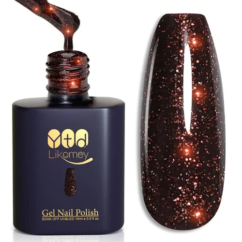 Miniatura 39 de YTD Likomey Juego de esmaltes de uñas de gel Cat Eye, 8 colores de verano con purpurina magnética de cristal con barra magnética, plateado, verde
