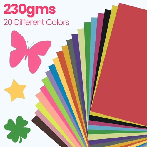 Miniatura 3 de Thenshop 500 hojas de cartulina de 8.3 x 11.5 pulgadas, papel de cartulina tamaño A4, 8.11 oz/m², papel de construcción impreso de doble cara