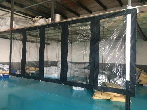 Miniatura 2 de Toldo transparente impermeable de grado comercial de 0.020 in de TPU enrollable para patio (8 x 6 pies)