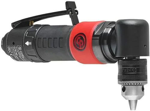 Miniatura 2 de Chicago Pneumatic CP879C - Taladro de potencia neumática, 3/8 de pulgada (0.394 in), mandril con llave, mango angular, 0.35 HP / 260 W, par