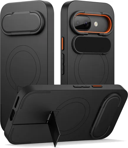 Miniatura 18 de SURITCH Funda para teléfono Google Pixel 9 Pro XL, compatible con MagSafe, funda protectora con cubierta de cámara y soporte de metal ajustable