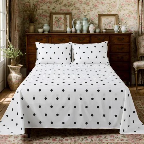 Miniatura 29 de FADFAY Juego de sábanas de cama tamaño King 100% algodón, color verde salvia, patrón floral de rosas rojas de campo francés, ropa de cama de lujo
