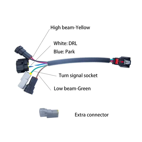 Miniatura 2 de Mejora de arnés de conversión de faros LED, actualización de arnés de cables de faros compatible con Toyota Tacoma 2016-2023 para usar faros LED