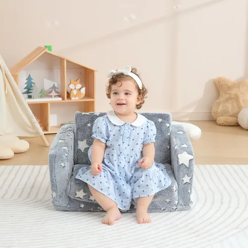 Miniatura 5 de Sofá plegable para niños, sofá plegable con manta, sofá para niñas y niños, silla desplegable para niños pequeños, sofá convertible regalo