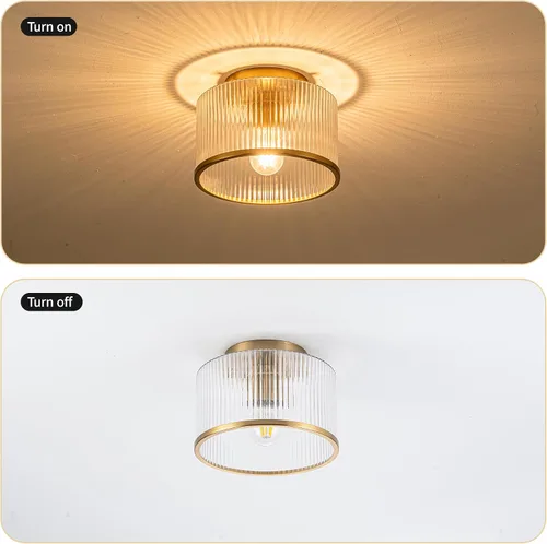 Miniatura 4 de MAYNA Moderna lámpara de techo dorada, luminarias de pasillo de 1 luz para montaje en techo, regulable, accesorios de iluminación para vestíbulo