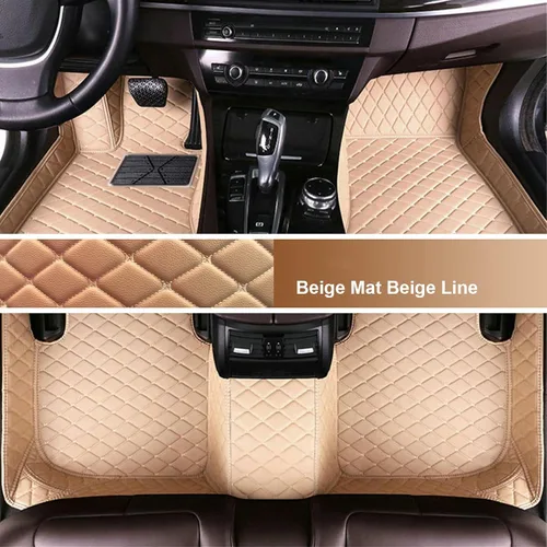 Miniatura 43 de Personaliza los tapetes de cuero de lujo de protección para todo tipo de clima para el 99 % de los automóviles, SUV y camiones según el modelo Beige