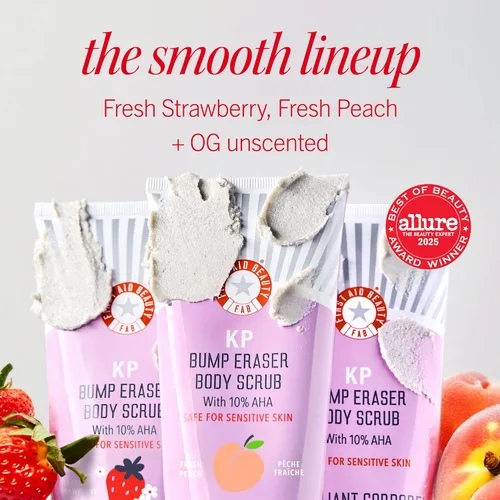 Miniatura 7 de First Aid Beauty Exfoliante corporal KP Bump Eraser con 10% AHA, exfoliante de piel de queratosis pilaris con ácidos glicólicos y lácticos