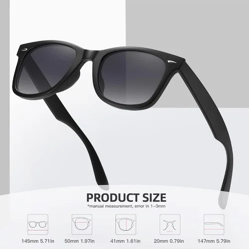 Miniatura 84 de MEETSUN Polarized Sunglasses for Women Men Classic Retro Square Frame Driving Sun Glasses UV Protection