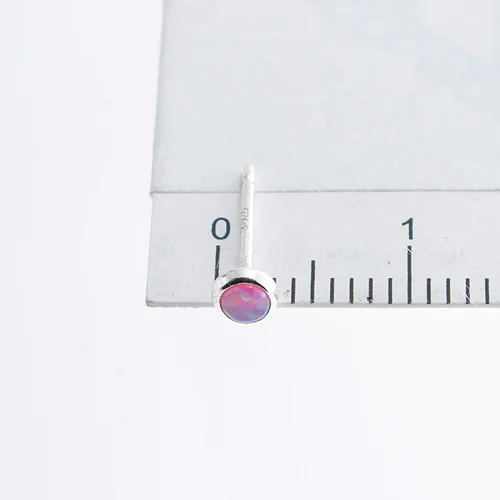 Miniatura 120 de Aretes pequeños de plata de ley para cartílago, tragus, hélix, múltiples piercings hipoalergénicos, piedra natal para mujer, juego de bisel