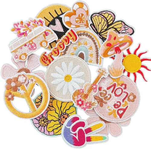 Miniatura 38 de Harsgs Parches bordados para automóvil, lindos parches para planchar y coser para automóvil y vehículo, apliques para ropa, vestido, sombrero, Un