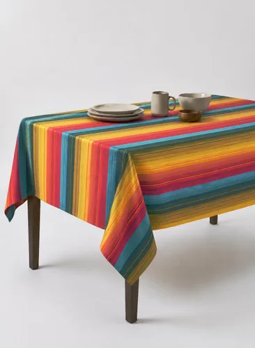 Miniatura 9 de Urban Villa - Mantel de mesa 100 % algodón, para uso diario, cenas familiares o fiestas en interiores o exteriores, a cuadros, color negro/blanco
