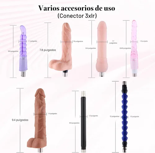 Miniatura 5 de Máquina sexual de empuje Máquina de consolador Sextoys para mujeres y hombres, máquina de sexo con conector 3XLR, máquina de amor para parejas
