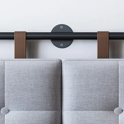 Miniatura 6 de Cabecera para cama tamaño King, cabecera montada en la pared con tapicería de lino fino y acolchado de botones, altura ajustable para dormitorio Gris
