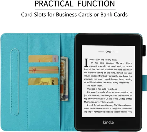 Miniatura 5 de Funda delgada de 6 pulgadas para Kindle Paperwhite (10ª generación, versión 2018) – Funda de piel sintética para tarjetas y ranuras para efectivo