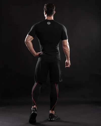 Miniatura 7 de DRSKIN Paquete de 4, 3 o 1 camisa de compresión para hombre, manga corta, camiseta deportiva de capa base, atlética, correr, entrenamiento activo