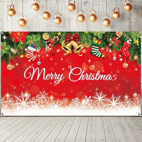Miniatura 10 de Irenare Telón de fondo de Navidad, banner de Feliz Navidad, decoración para fiesta, fondo de fotografía de Navidad, accesorios para fotos