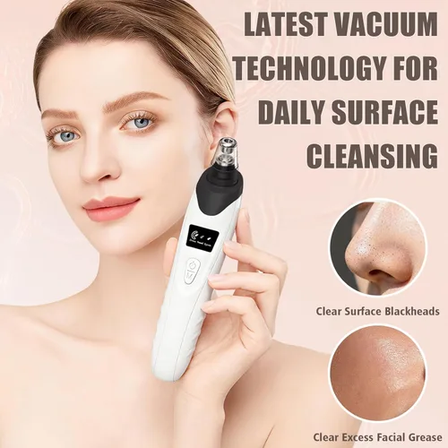 Miniatura 2 de Aspiradora de poros para eliminar puntos negros, limpiador facial de poros, 5 potencias de succión, 5 sondas, kit de aspiradora de puntos negros