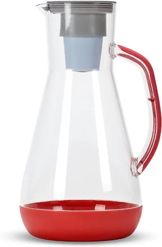 Hydros Jarra de filtro de agua de 64 onzas con tecnología patentada Fast Flo, llenado rápido de 60 segundos y filtro reciclable sin BPA, capacidad