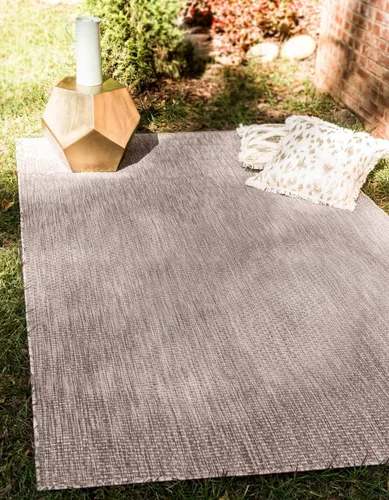 Miniatura 46 de Unique Loom Collection Alfombra de Área Plana Casual de Transición Sólida Jaspeada para Interiores/Exteriores (Pasillo 2' x 6' 1", Azul/Azul Marino)
