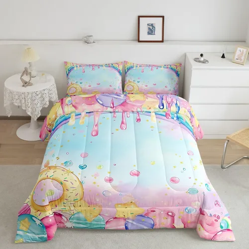 Miniatura 39 de Castle Fairy - Juego de funda de edredón con bandera estadounidense tamaño King, ropa de cama para niñas y adolescentes, funda de edredón con Multi