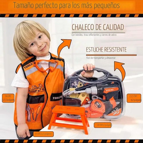Miniatura 3 de KidBloom Juego de Herramientas para Niños Pequeños, Juego de Herramientas para Niños con Taladro de Juguete, Herramientas para Niños con Caja