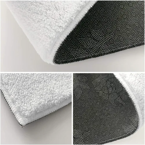 Miniatura 4 de Tapete de felpa esponjosa absorbente para entrada de piso, patrón floral, suave, lanudo y antideslizante, alfombra de baño de flores moradas