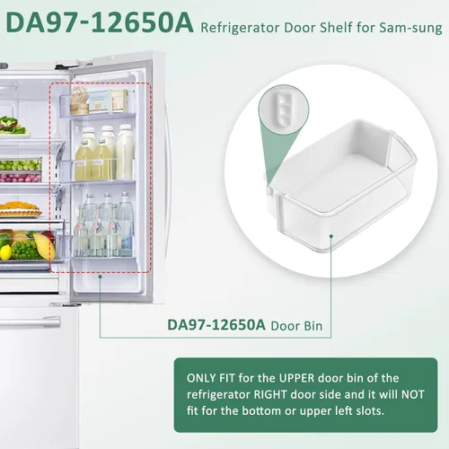 Miniatura 4 de DA97-12650A - Estante de puerta compatible con Sam.sung RF263beaesr RF260beaesr RF261beaesr Rf260beaeww,Sam.sung Estantes de puerta de refrigerador