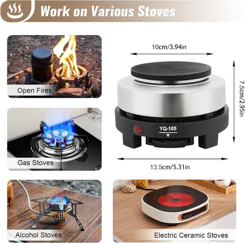 Miniatura 2 de Máquina de café, cafetera de acero inoxidable, cafetera de ajuste de temperatura de cinco velocidades (4 tazas (aproximadamente 6.8 fl oz/6.76 oz))